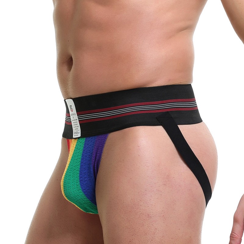 Karen Space Rainbow Double thong Men's Underwear Sports Fitn