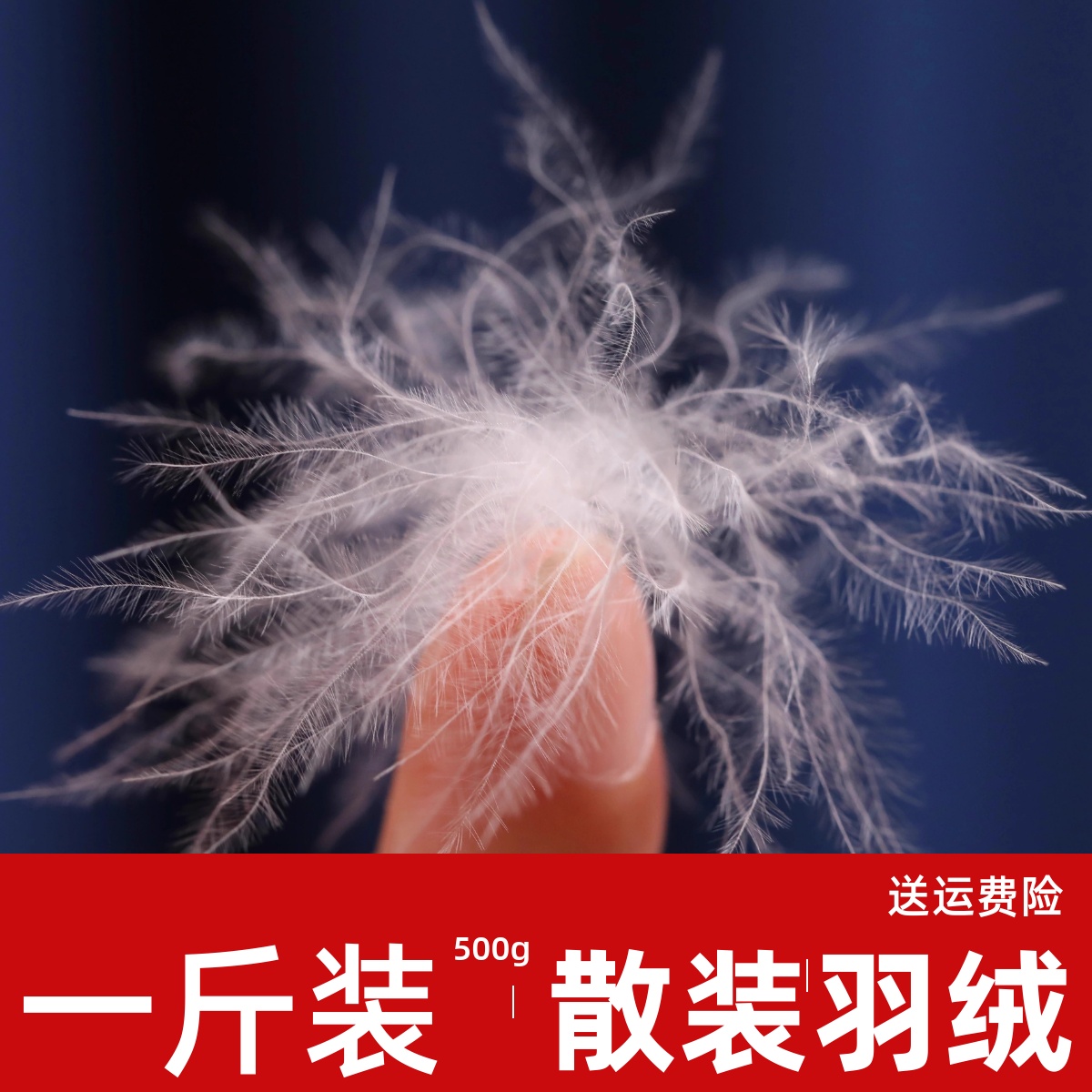 一斤装散装羽绒95白鸭绒鹅绒吊吊绒大朵羽绒服被枕芯填充物原料毛