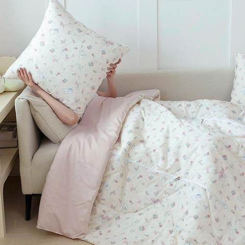 草莓狗纯棉两用抱枕被子二合一全棉汽车上高档午睡毯子枕头二合一