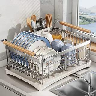 日本碗盘沥水架碗架304不锈钢厨房置物架沥水篮放碗筷碗碟收纳架
