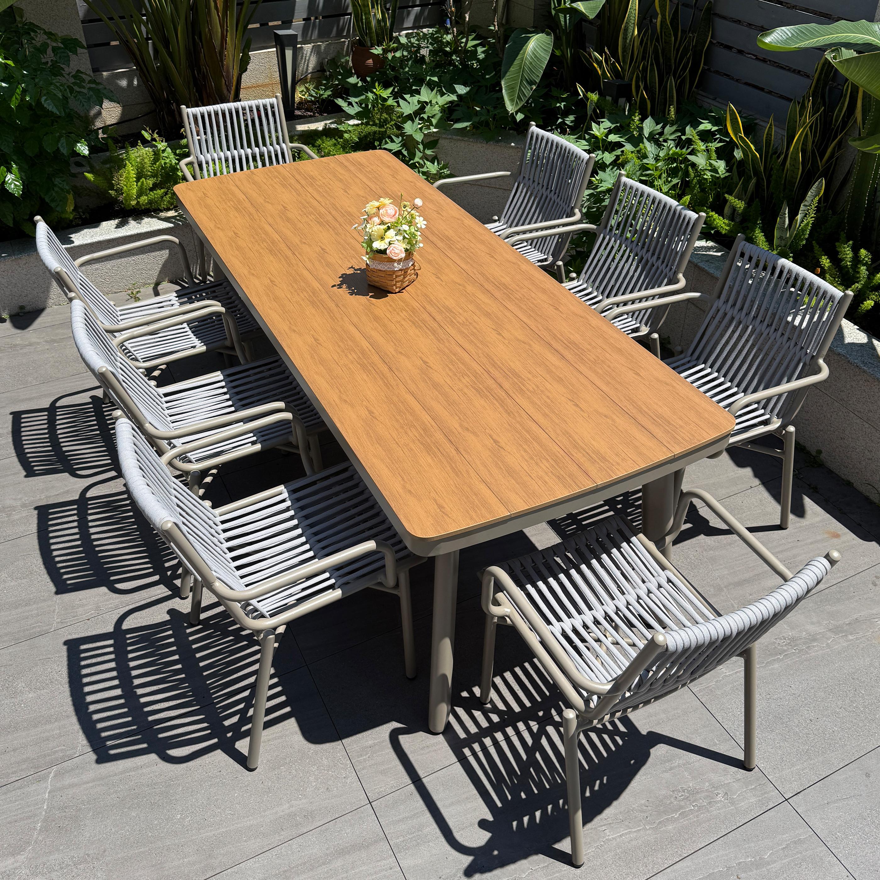 户外桌椅庭院休闲 藤编桌椅组合露天露台花园室外外摆藤椅防水防