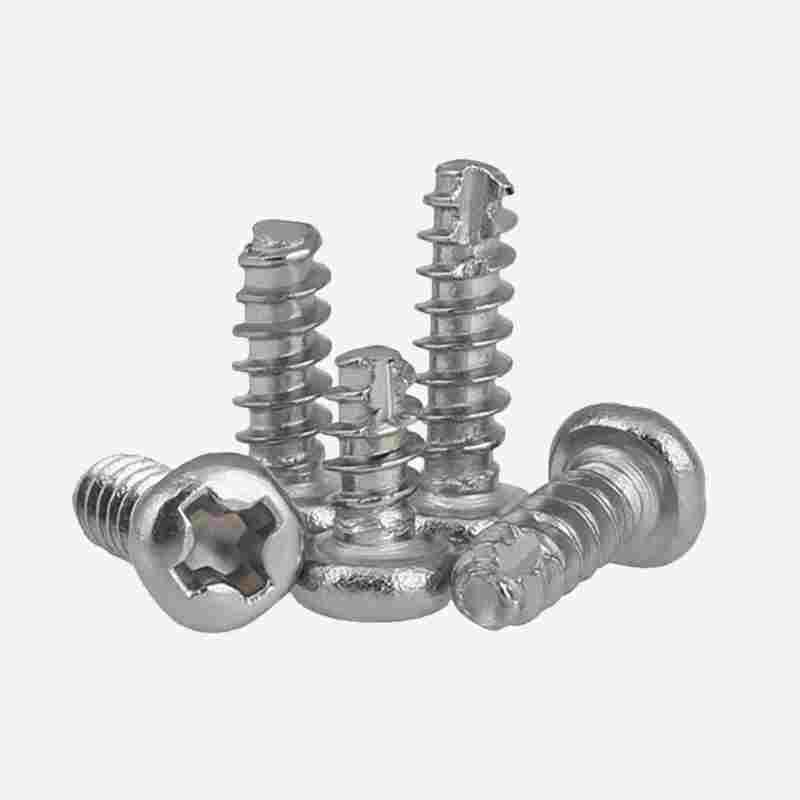 304不锈钢十字圆头割尾自攻螺丝钉盘头PT小螺钉M2/M2.3/M2.6/M3M4