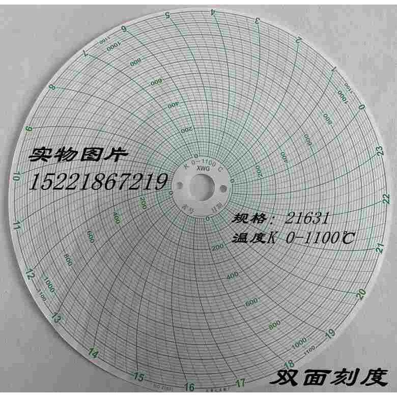 热卖 仪表记录纸 圆盘圆形温度热处理曲线划线XWG K0 1100 21631