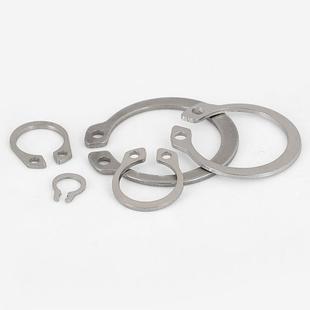 304不锈钢A型轴用弹性挡圈GB894外卡轴卡葫芦形Φ3M7M12M16M22M28
