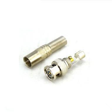 免焊BNC头 摄像机监控接头 Q9头 视频线接头 美式金芯 镀金铜针