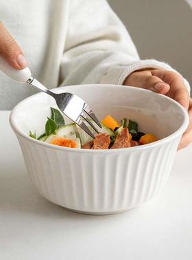 芦苇〖9.99两个嗦粉碗〗6英寸陶瓷早餐碗白色ins沙拉碗家用面条碗