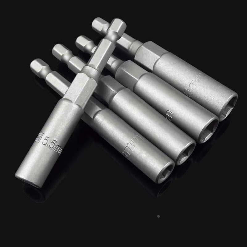 电动批头电钻六角风批套筒头加深加深气动螺丝套筒头六角螺母扳手