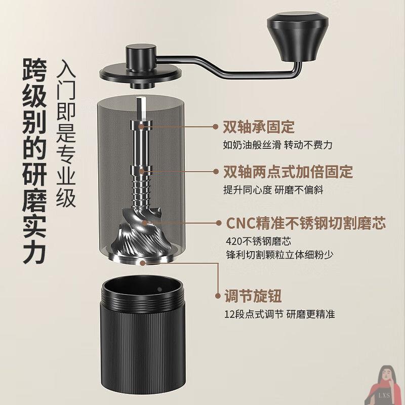 手研磨家用小型手动器手磨咖机啡意式咖摇啡器具手冲咖啡豆研NKY