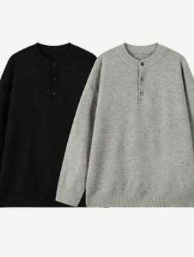 CDGSNW · 秋冬潮流翻领针织衫男大码宽松舒适休闲毛衣