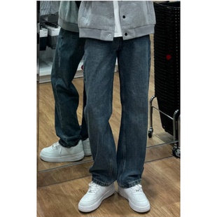 秋冬神裤 蓝色神裤 牛仔裤 直筒宽松百搭简约秋冬版 男 男友穿搭