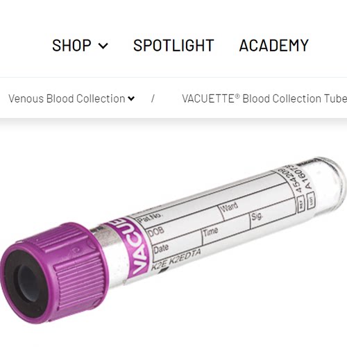 VACUETTE TUBE 4 ml K2EDTA 　货号 454209  德国Greiner 非可替