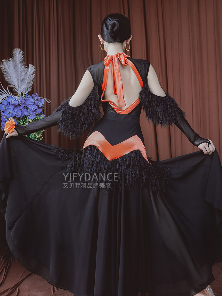 又见梵羽摩登舞服连体衣半身裙