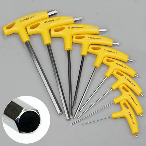 H1.5 H2 H2.5 H3 H4 H5 H6 H8 H10mm T型内六角扳手内六方螺丝批