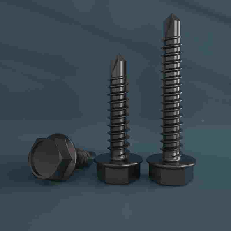 M4.2M4.8M5 黑色410不锈钢外六角钻尾螺丝燕尾钉彩钢瓦自攻自钻钉