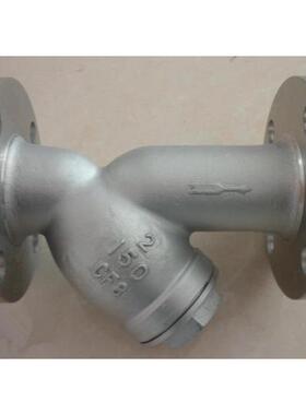 GL41W-150LB 美标不锈钢法兰过滤器 不锈钢Y型过滤器CF8 DN20-250
