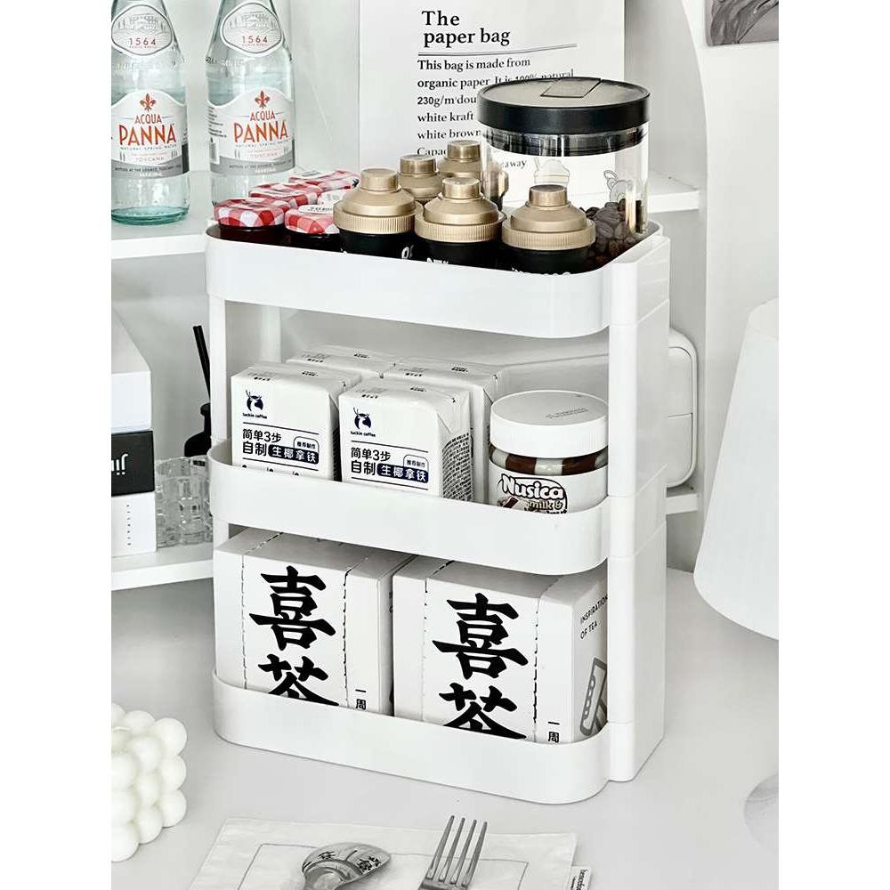 桌面化妆品置物架桌上小架子收纳盒办公室多层书桌宿舍文具收纳架