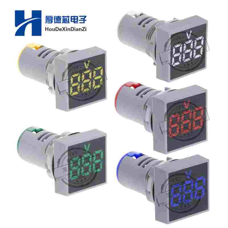 数显交流电压表 方形电流表 指示灯 信号灯孔径22mm AC20-500V