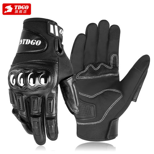 摩托车骑行皮手套暴雨级防水防风冬季机车保暖防寒加厚款四季通用