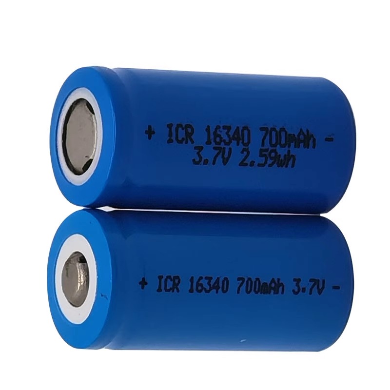 16340锂电池 3.7v 平头尖头 700mAh锂离子电动牙刷17335充电电池