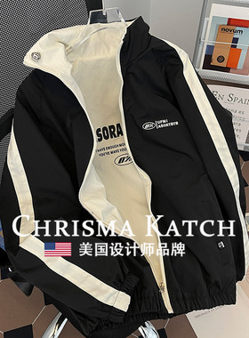 出口美国⭐Chrisma Katch~双面穿外套男痞帅高级感休闲冲锋衣夹克