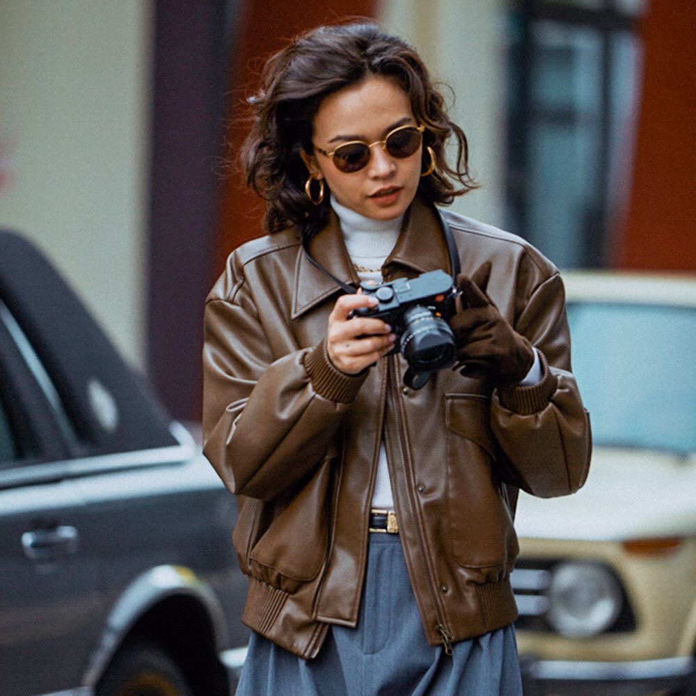 海宁真皮皮衣绵羊皮短款复古