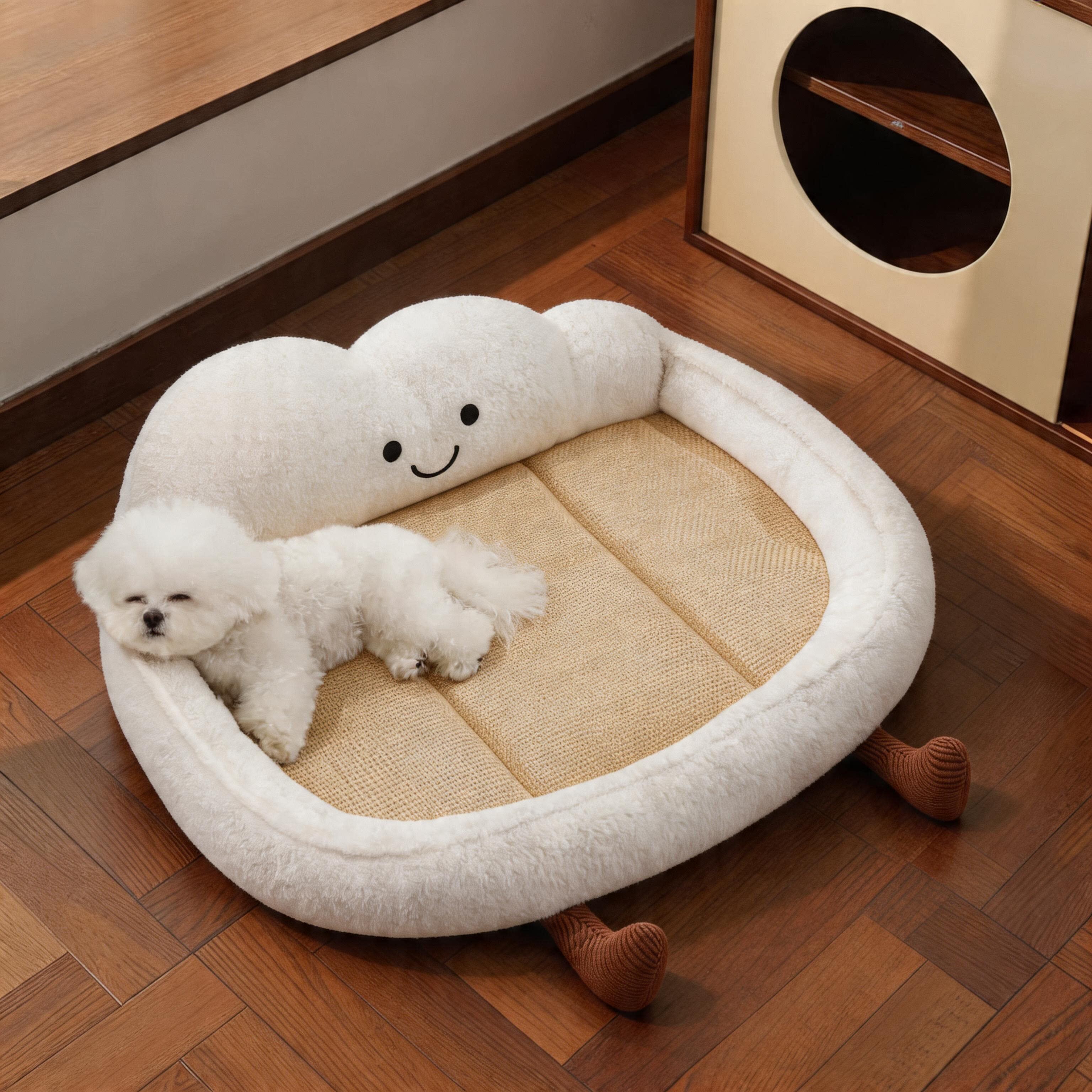 新式狗窝凉席夏日四季通用中小型犬睡觉的沙发床猫窝夏天宠物用品