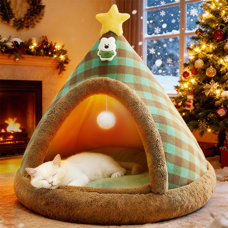 25新款半封闭猫窝伴喵暖暖过冬