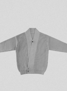 edge studio 边缘工作室 宽松长袖纯色针织衫开衫男装外套