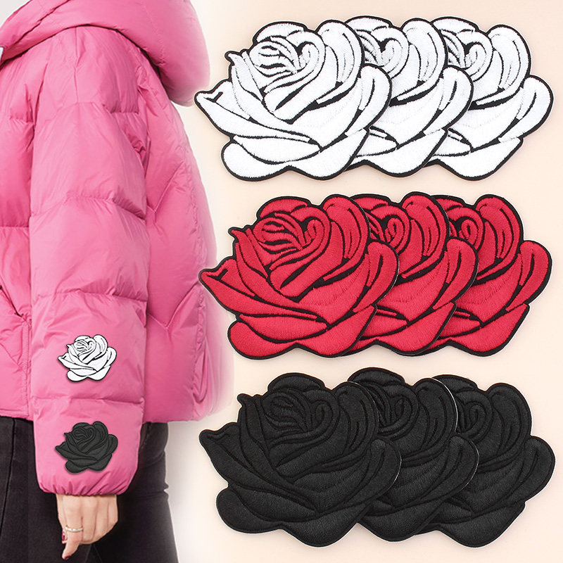 自粘玫瑰花布贴补丁贴花朵刺绣无痕免缝修补衣服破洞装饰大号贴花,居家布艺,布贴,淘宝优惠券,粉丝福利购,淘宝优惠卷