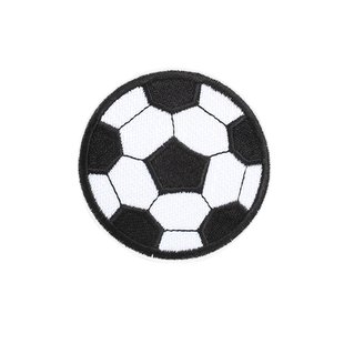 羽绒服补丁贴自粘免缝修补衣服破洞高端时尚足球图案可缝刺绣布贴