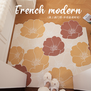 花朵地垫入户门垫耐脏免洗可擦pvc进门口皮革脚垫子玄关地毯防滑