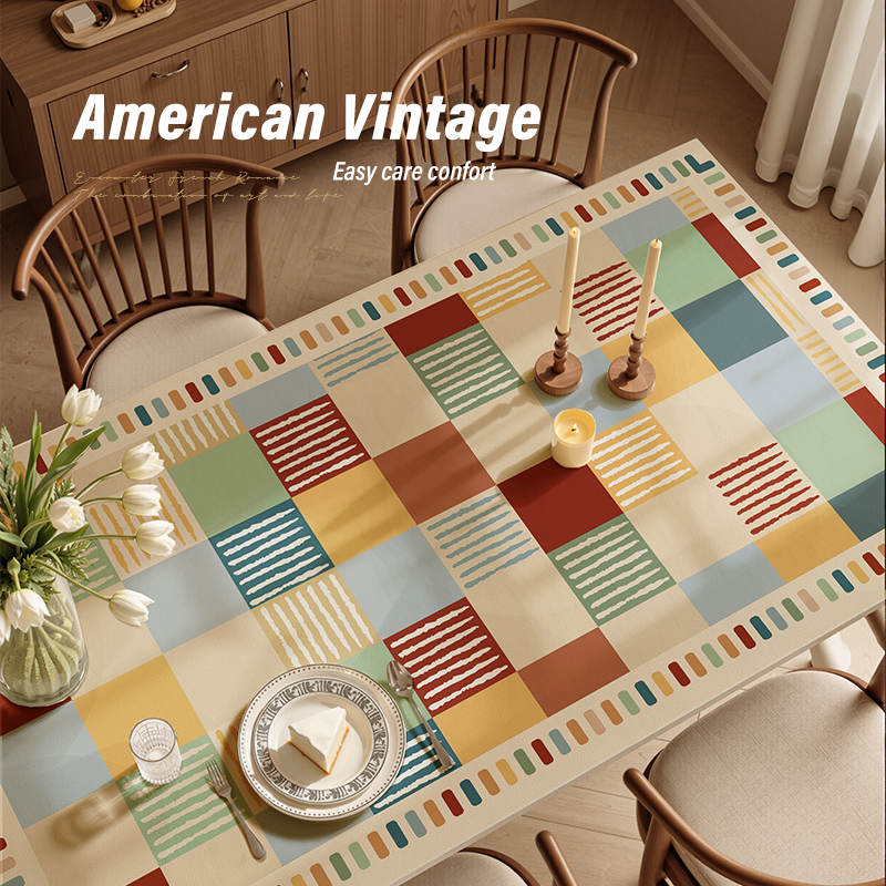 美式餐桌垫防油防水免洗长方形桌布2025新款pvc茶几桌面保护垫子