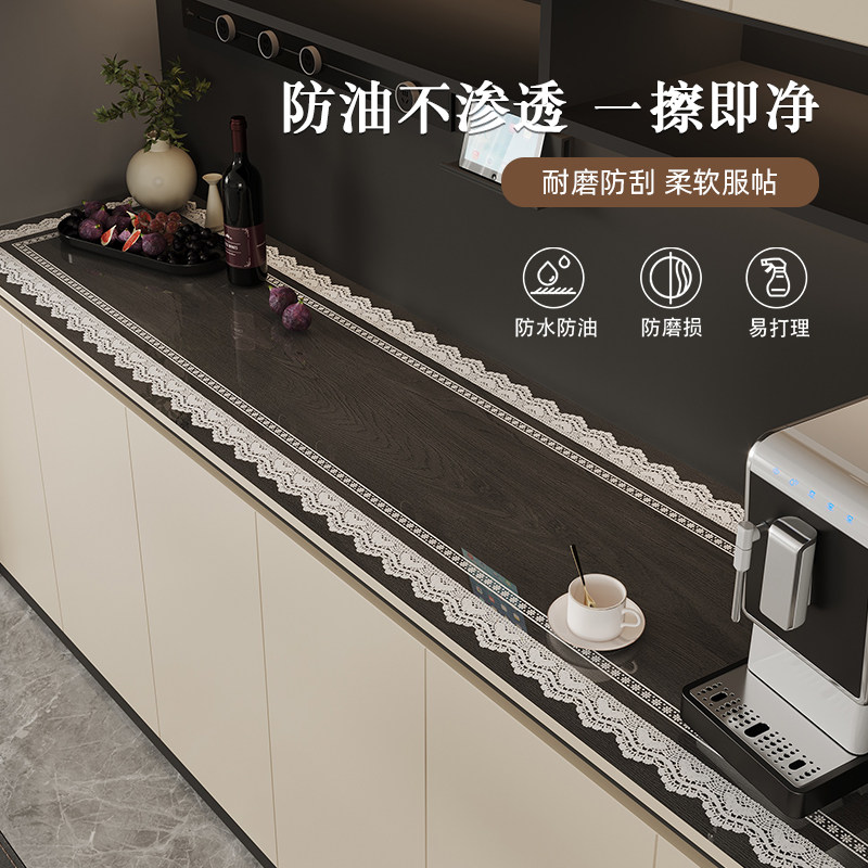 软玻璃餐边柜桌垫防水防尘免洗鞋柜盖布蕾丝透明电视柜台面保护垫,居家布艺,桌布,淘宝优惠券,粉丝福利购,淘宝优惠卷