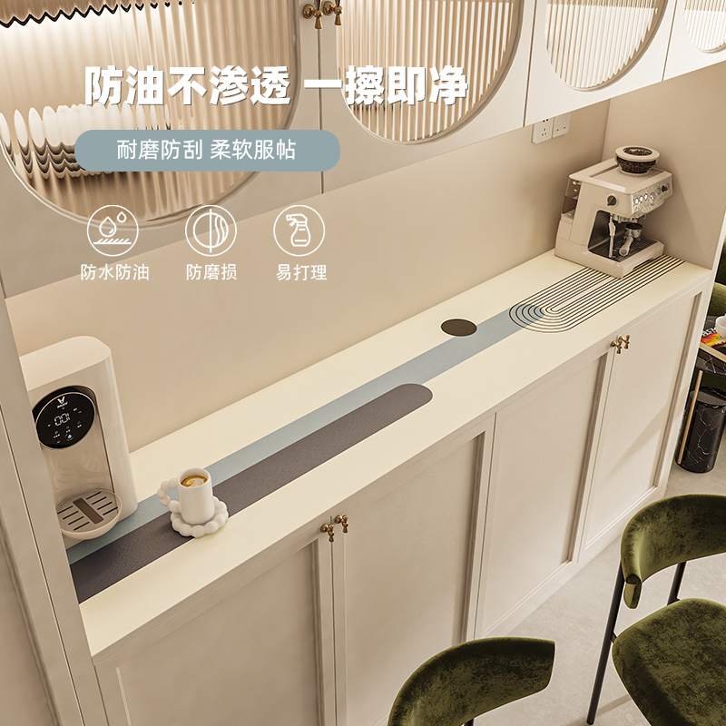 优轩pvc餐边柜桌垫免洗防烫