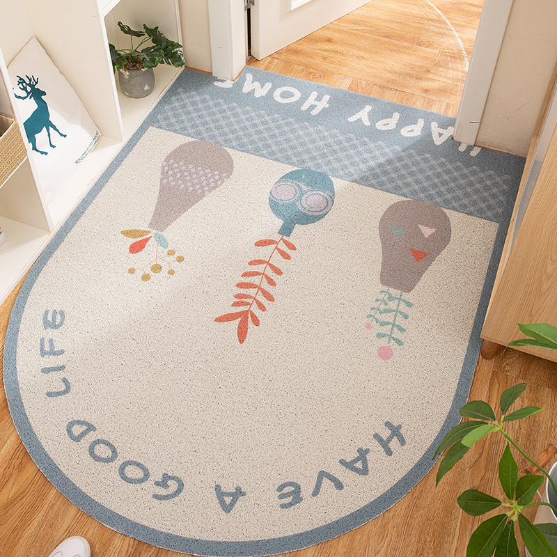 ins风玄关丝圈可裁剪网红地垫