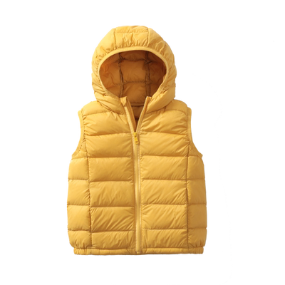 雅鹿羽绒马甲连帽马甲白鸭绒