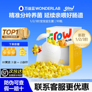 万益蓝WonderLab儿童益生菌小黄瓶肠胃益生元 益生菌冻干粉200亿