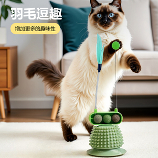 自动回弹羽毛逗猫玩具宠物猫咪逗趣玩具宠物日用用品