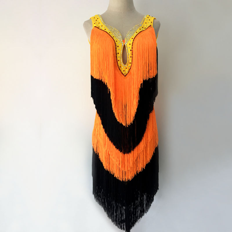 儿童拉丁舞比赛服拉丁舞蹈演出服成人拉丁舞演出服拉丁舞裙女J23