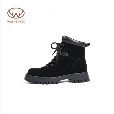 韦恩Wayne Flex厚底复古潮酷马丁靴经典短靴系带舒适百搭女靴