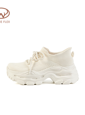 韦恩Wayne Flex飞织轻便舒适减震透气一脚蹬懒人休闲运动鞋女