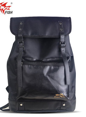 双鱼DB300运动背包黑色大容量多功能休闲健身羽毛球包拍袋双肩包