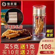冬虫夏草4根1克正品西藏那曲特产新鲜虫草干货无断草玉树礼盒装