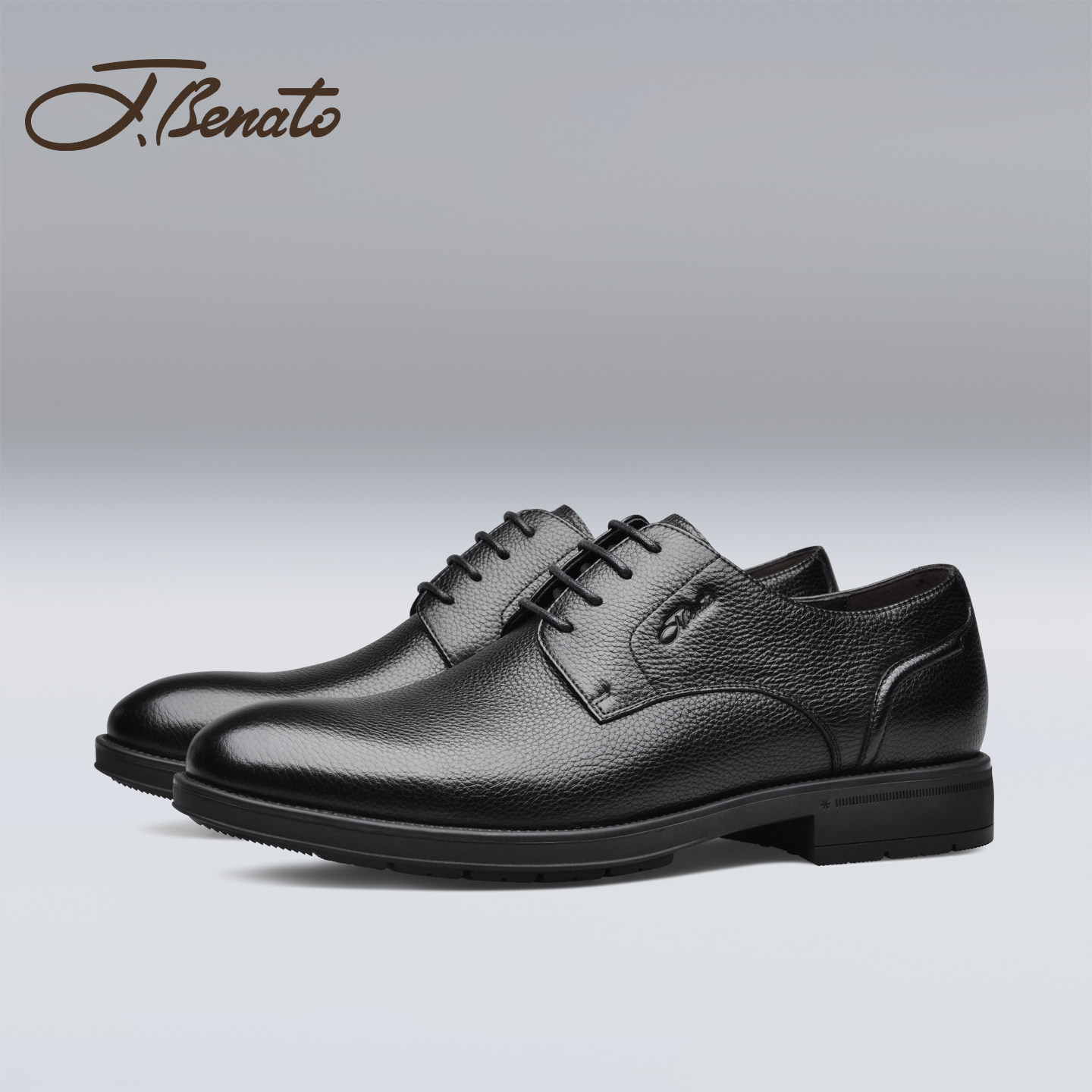 宾度男鞋春夏季男士商务正装皮鞋男真皮青年圆头上班鞋软底德比鞋