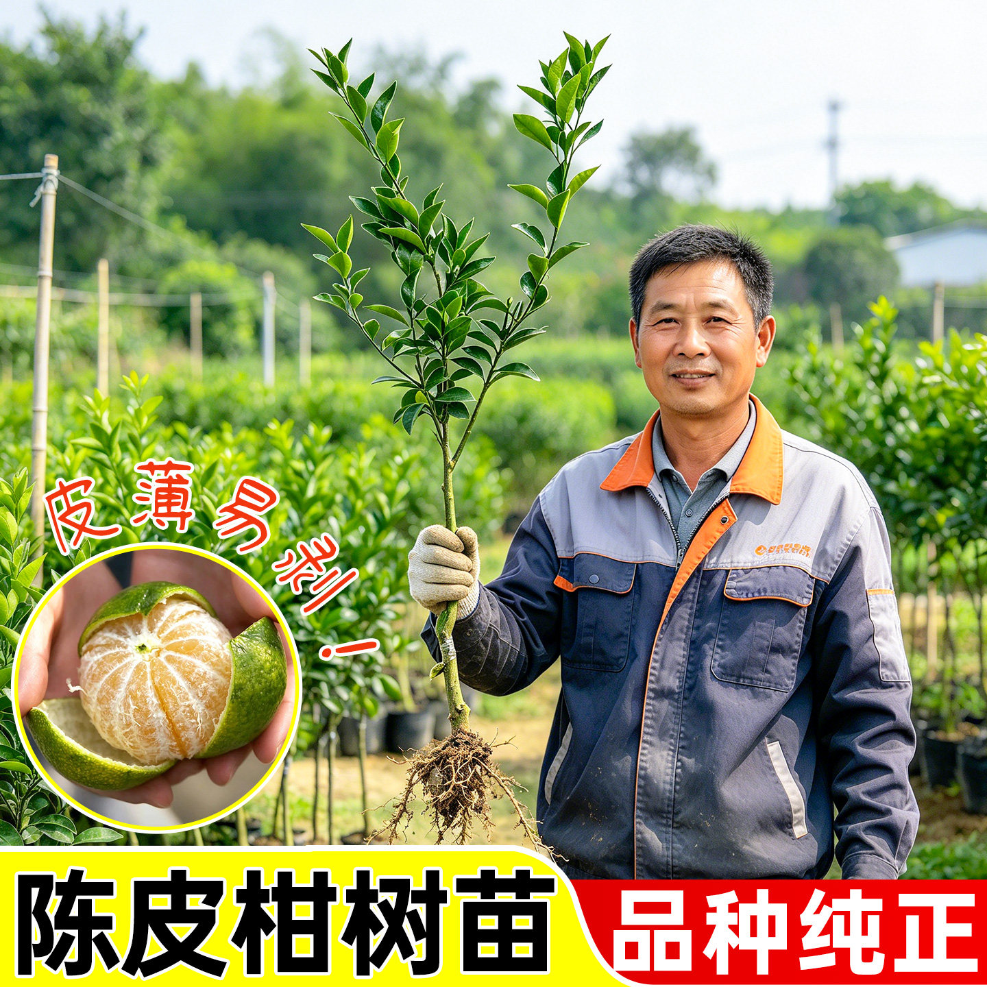 正宗新会陈皮柑树苗嫁接裸根盆栽地栽大果柑橘果树果苗南北方种植
