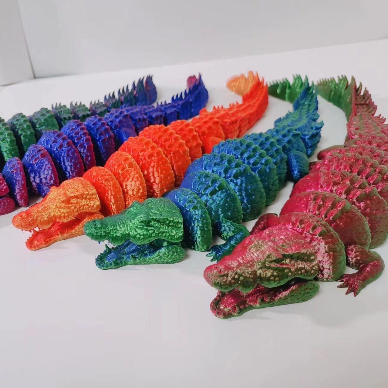 3D打印鳄鱼玩具手办模型道具章鱼摆件送礼物生日关节超可活动创意