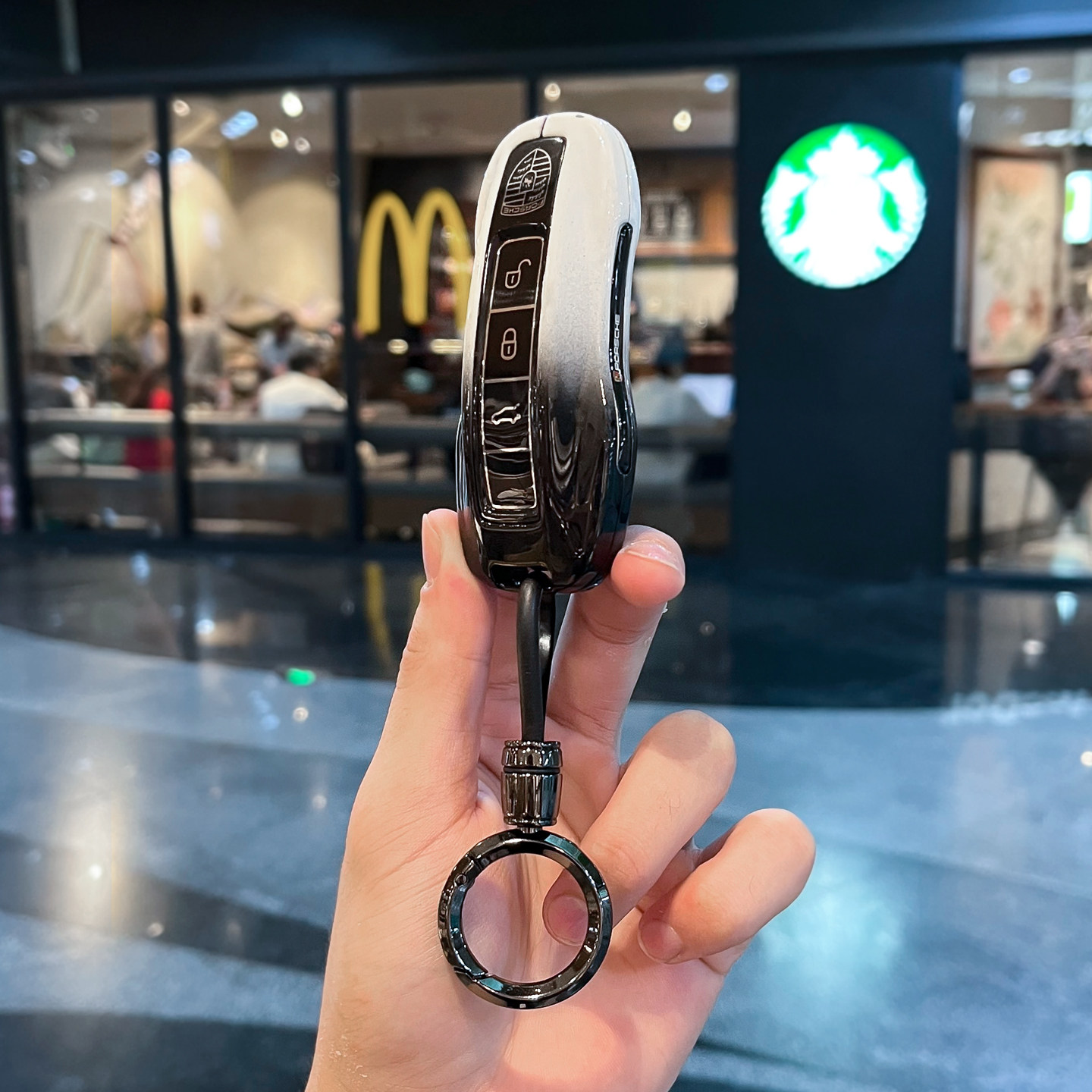 专用保时捷钥匙套新升级高档全包
