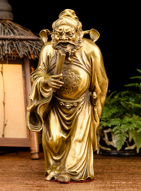 铜钟馗神像摆件钟馗工艺品客厅电视柜家居装饰品中式