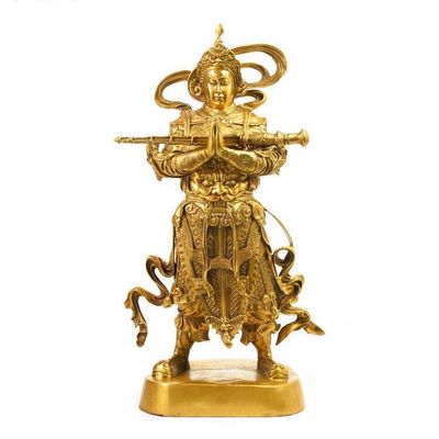 纯铜佛像韦驮菩萨工艺品中式