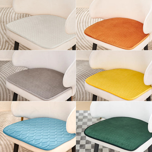 四季通用坐垫餐椅轻奢薄款马蹄形